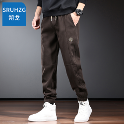 sruhzg春秋季休闲裤男士2026新款宽松百搭束脚九分裤子运动卫裤男