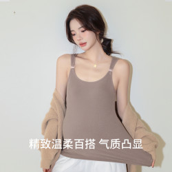 十月名裳 孕妇哺乳吊带背心免穿文胸春秋外穿内搭带胸垫孕妇内衣