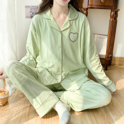 熊猫皇后 吸汗月子服春秋产后孕产妇专用喂奶套装纯薄款棉哺乳期睡衣春夏季