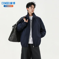 秀秀美 康博（combo）潮牌美式解构拼接立领夹克男女春秋新款复古街头宽松休闲百搭外套