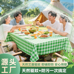 户外驱蚊露营一次性桌布驱蚊台布野炊推车郊游餐布防水防油ins风