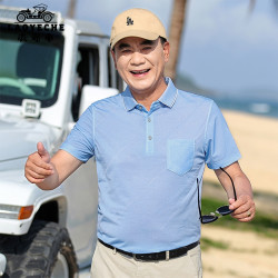 LAOYECHE 新款短袖t恤薄款夏季宽松男半袖冰丝polo衫