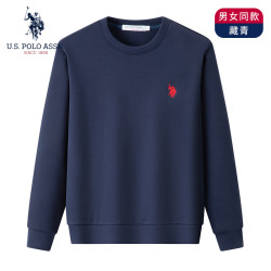 U.S. POLO ASSN. 秋冬保暖男士卫衣圆领加厚宽松套头上衣时休闲男款卫衣秋季男上衣