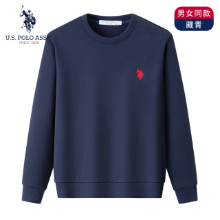 U.S. POLO ASSN. 秋冬保暖男士卫衣圆领加厚宽松套头上衣时休闲男款卫衣秋季男上衣