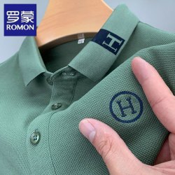 罗蒙 夏季2023年新款男士休闲短袖T恤高档polo衫百搭透气半袖上衣