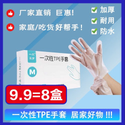 一次性tpe手套家居家务手套均码4一次性防水透明护手