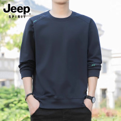 JEEP SPIRIT JEEPSPIRIT吉普男士套头圆领卫衣春秋季长袖上衣舒适百搭休闲男装