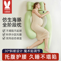 莫尔兔 孕妇垫腰枕护腰侧睡枕托腹睡觉侧卧枕怀孕期透气u型抱枕专用用品