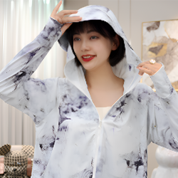轻薄长袖时尚百搭夏季薄款印花防晒服