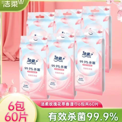 洁柔 湿巾柔软亲肤便携式小包装温和清洁润肤湿纸巾随身装单片装