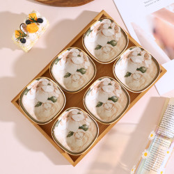 山茶花陶瓷味碟家用蘸料碟中式小碟子精致碟盘零食小吃碟酱料碟