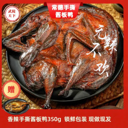 武陵天下常德手撕酱板鸭鸭货锁鲜包装350克麻鸭工厂