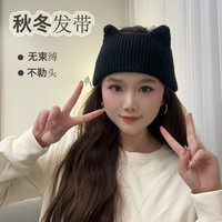 秋冬毛线加厚月子发带孕妇产后坐月子帽子时尚洋气产妇显脸小