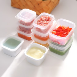 进口小号辅食盒家用冰箱冷冻密封保鲜盒便携坚果收纳米饭分装盒子