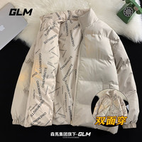 GLM 超好看的双面穿棉服男情侣款冬季加厚保暖棉衣立领潮流外套女
