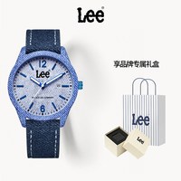 移动端：Lee 正品手表女牛仔丹宁系列学生高中考试初中生专用指针手表礼物