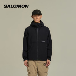 萨洛蒙 男款 城市轻户外舒适透气软壳运动茄克 LIMBER SOFTSHELL JACKET 黑色 C25743 L
