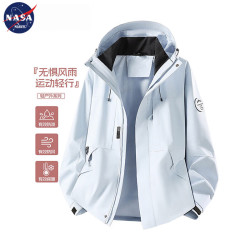 NASA MARVEL 户外防风防水休闲冲锋衣外套男春秋季新款登山宽松运动夹克上衣
