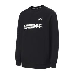 adidas 宽松休闲运动圆领男士卫衣春秋薄款百搭套头衫防风保暖针织运动服