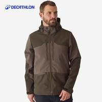 迪卡侬 男款软壳衣防水保暖外套SOFTSHELL 狩猎夹克 500  棕色 M