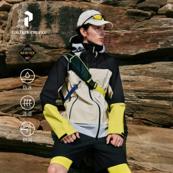 PeakPerformance PEAK PERFORMANCE壁克峰彩壳GTX 3L C-Knit情侣硬壳冲锋衣 黑色 / 浅沙色 M