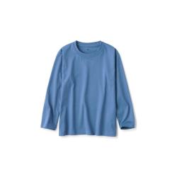 無印良品 MUJI 无印良品 大童 天竺编织 圆领长袖T恤 童装打底衫