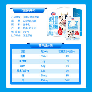 花园 新疆纯牛奶 125ml*20盒