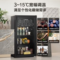 海信 93立式冰柜冰吧家用小冰箱一级能效红酒柜茶叶柜低噪冷藏冷柜
