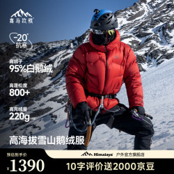 喜马拉雅 鹅绒服800蓬95绒-20°C雪山攀登专业户外抗寒防风高蓬羽绒服 藻灰绿 800蓬95鹅绒-