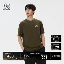 KOLON SPORT 速干T恤 男子户外运动吸湿防晒GRAPHIC上衣圆领短袖 LHRT5MT