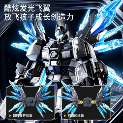 万威漫 百变磁吸机器人拼工程军事车开发智力动脑变形儿童益智6玩具男孩3