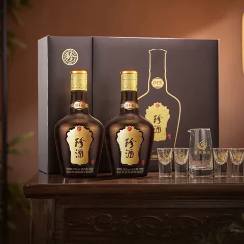 淘金币471.25元：珍酒 珍十五 53度 酱香型白酒 500ml*2瓶 礼盒