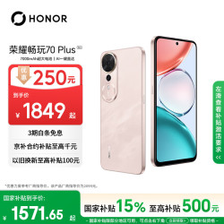 荣耀 畅玩70 Plus AI超大电池 流沙粉 12GB+512GB 手机