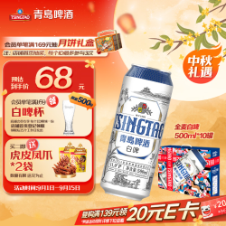 青岛啤酒 白啤 500ml*10听 礼盒装