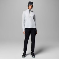 Columbia 速干衣女钛金系列26秋冬衣服半拉链弹力运动上衣AR9202 白色 M