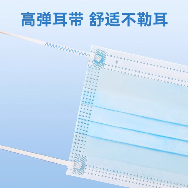 可孚 医用外科口罩 灭菌级蓝色100只独立包装（符合YY0469-2011标准）