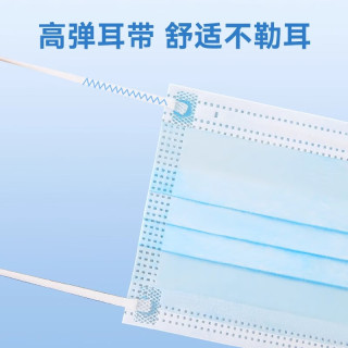 可孚 医用外科口罩 灭菌级蓝色100只独立包装（符合YY0469-2011标准）