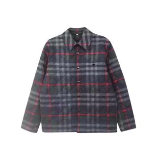 BURBERRY 男士休闲通勤单排扣翻领长袖棉服