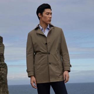 雅戈尔 【可脱卸内胆】双翻领中长男士风衣