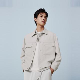 太平鸟 宽松 男士工装夹克