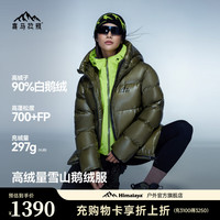 喜马拉雅 雨崩鹅绒服700蓬90绒-25°C徒步穿越专业户外防风冰雪鹅绒羽绒服 草木绿 700蓬90鹅