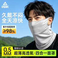 匹克 防晒面罩男骑行冰丝面巾口罩围脖套护颈夏季骑车遮阳钓鱼头巾 黑