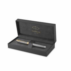 PARKER HANNIFIN 派克汉尼汾 卓尔钢笔 银色雕刻笔身金属材质18K金细尖礼盒装