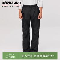 诺诗兰 硬壳冲锋裤男女秋冬户外防风透湿运动软壳裤NWPBH0660E 黑色 170