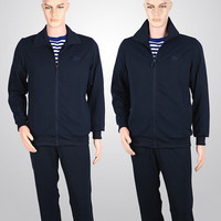 际华三五零一 长袖体能服训练服作训服套装男女款户外运动服套装跑步长袖作训服 升级款长袖藏青套装 185