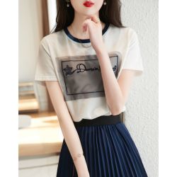 德玛纳 夏季圆领打底衫短袖女式T恤