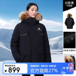 骆驼 冬季户外羽绒服男女同款鹅绒派克羽绒服 A34CAPN704