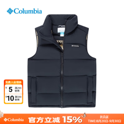Columbia 户外运动秋冬款男拒水奥米金点鹅绒700蓬羽绒背心运动马甲WE4939 0