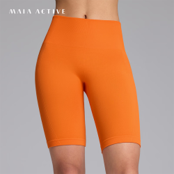 MAIA ACTIVE 3D一体织短短裤骑行裤紧身裤运动训练无缝高腰4分瑜伽裤