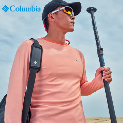 Columbia 户外春夏长袖T恤男防晒吸湿透气圆领速干套头衫AE0758 849 M